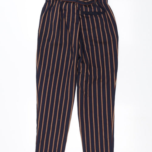 Zara Womens Blue Striped  Trousers  Size S L25 in
