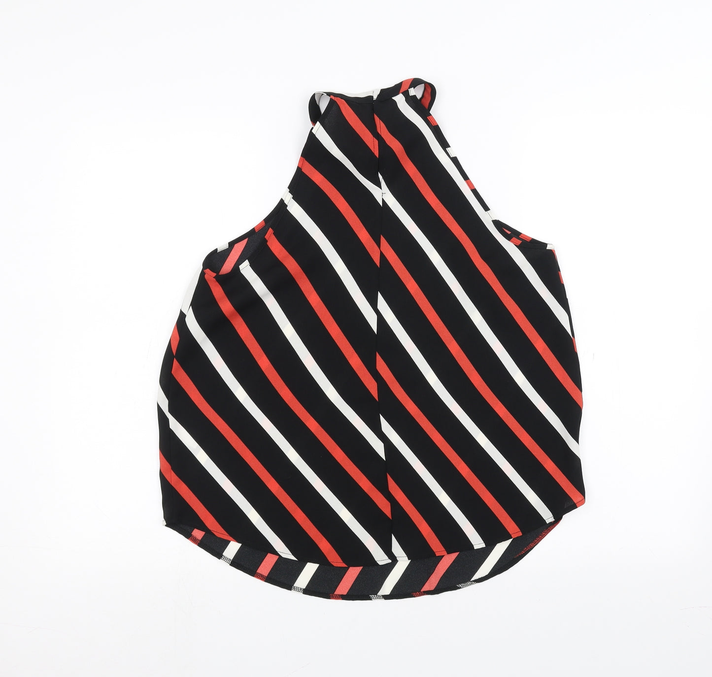George Womens Black Striped  Basic Blouse Size 8