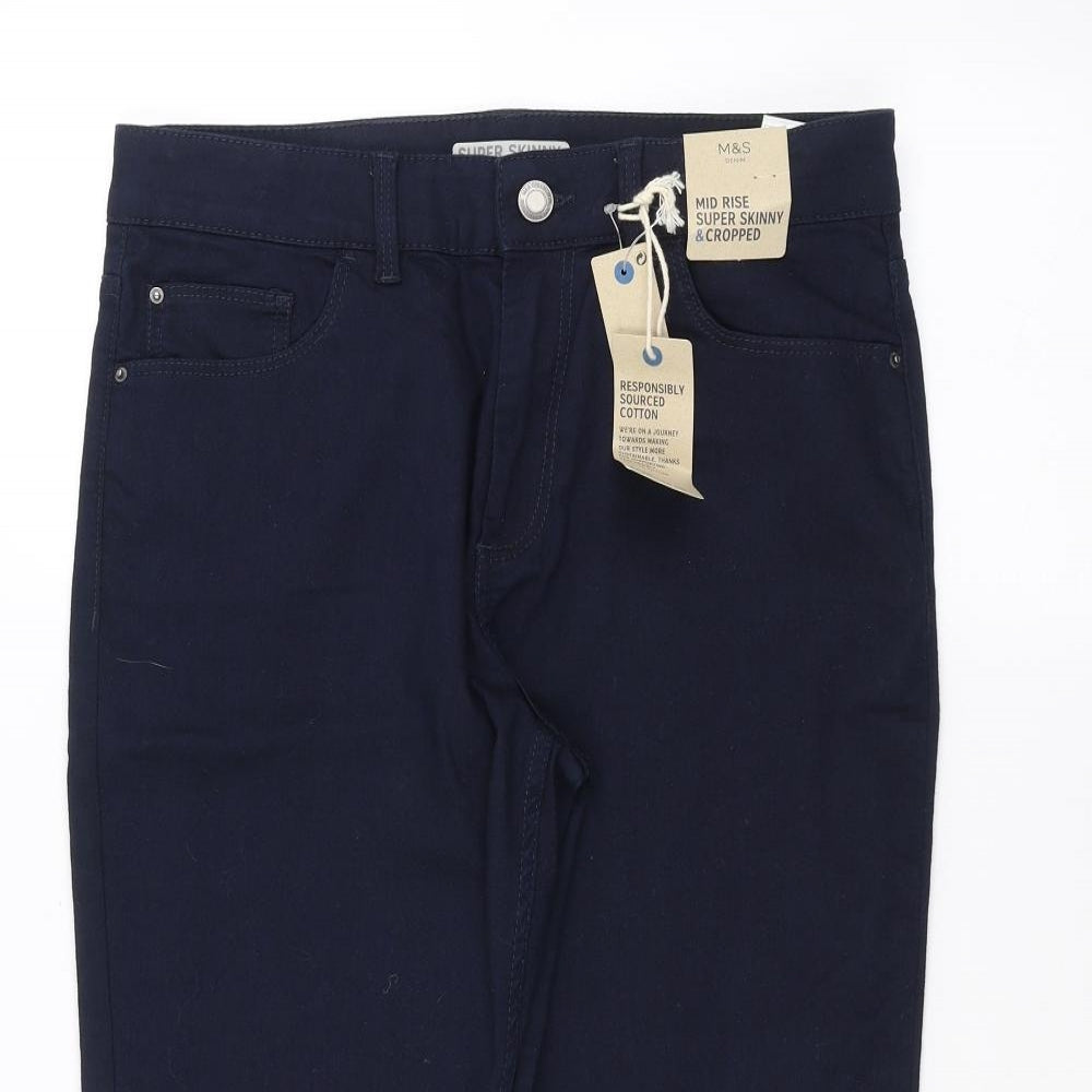 Marks and Spencer Womens Blue   Skinny Jeans Size 12 L21 in