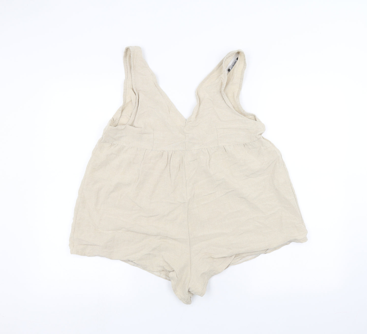 Boohoo Womens Brown   Bodysuit One-Piece Size 10