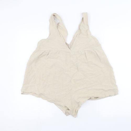 Boohoo Womens Brown   Bodysuit One-Piece Size 10