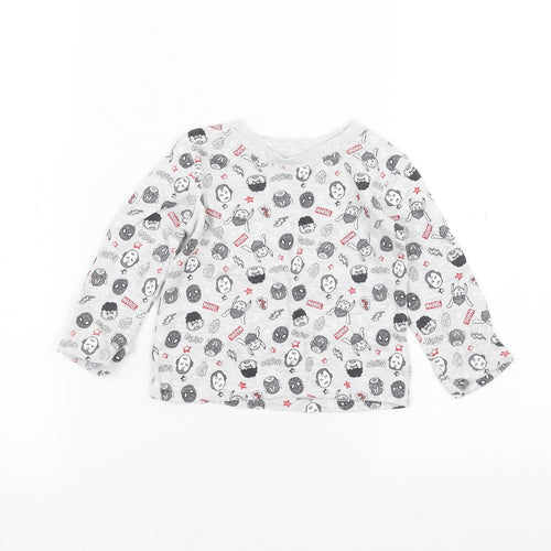 George Baby Grey   Basic T-Shirt Size 6-9 Months  - marvel