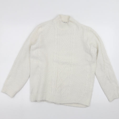 Peacocks Womens White   Pullover Jumper Size M