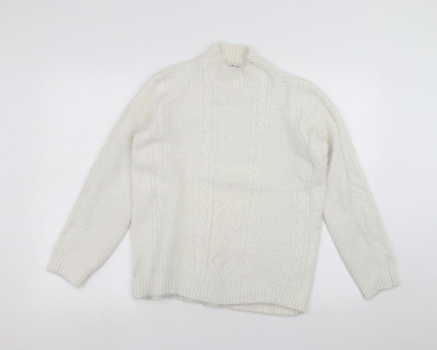 Peacocks Womens White   Pullover Jumper Size M
