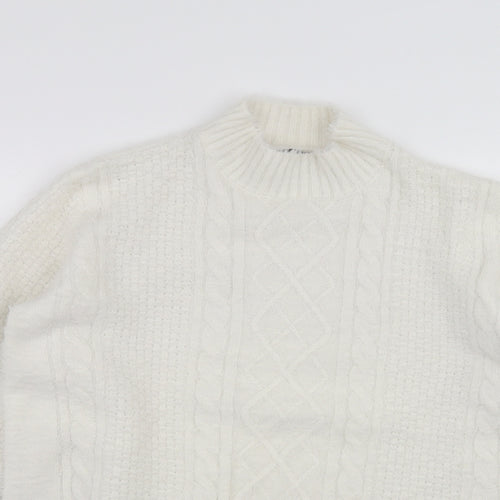 Peacocks Womens White   Pullover Jumper Size M