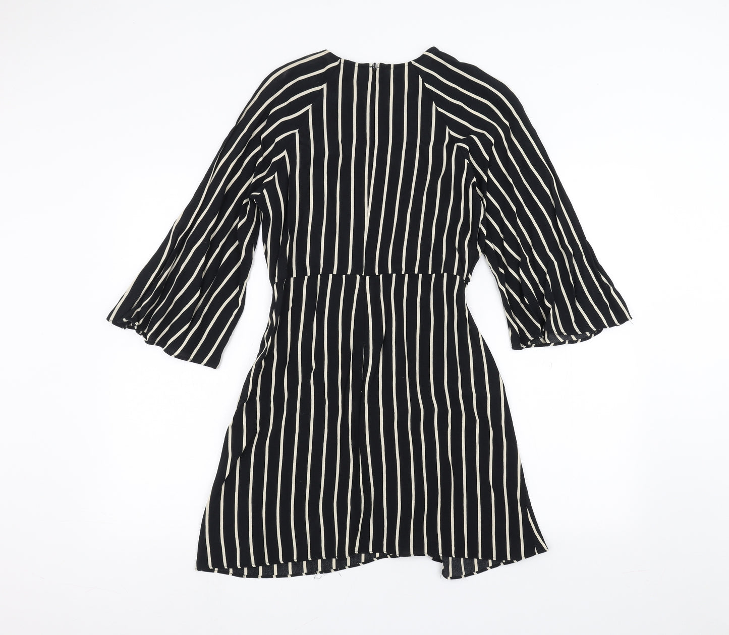 Topman Womens Black Striped  A-Line  Size 10