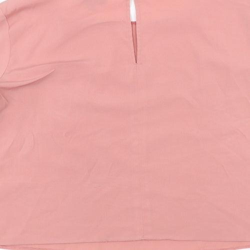Topshop Womens Pink   Basic T-Shirt Size 10