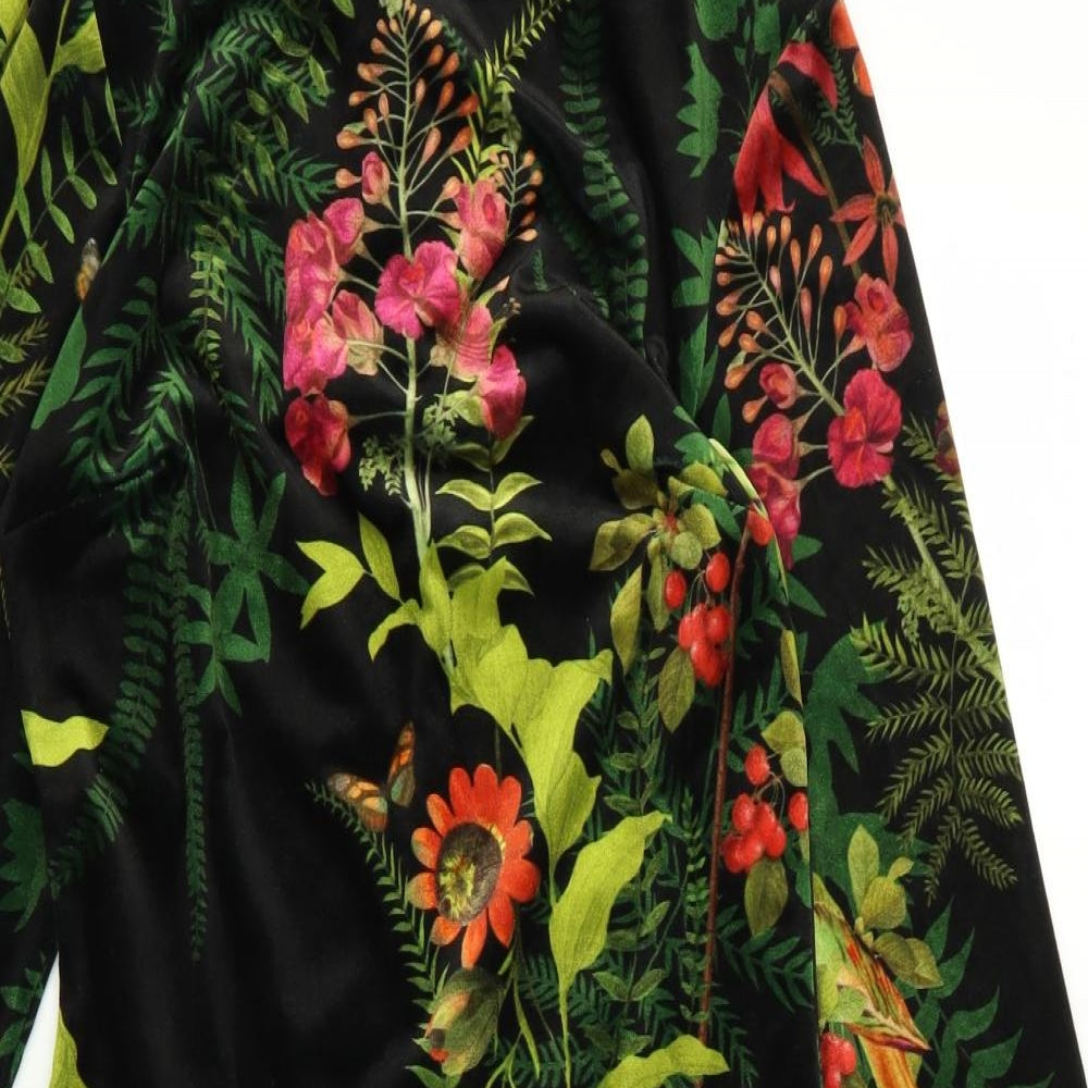 NEXT Womens Black Floral Rayon Pencil Dress  Size 12