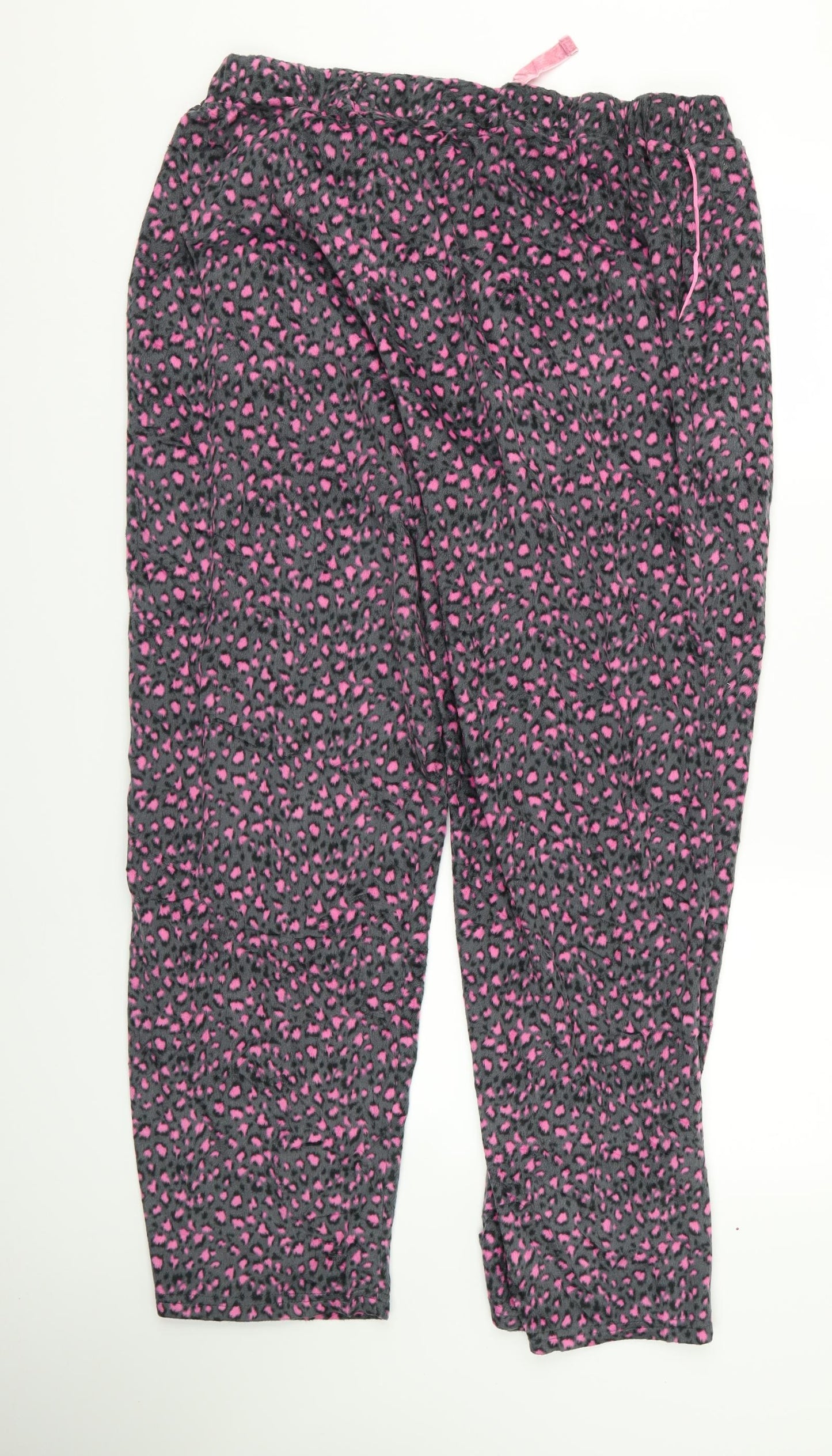 NEXT Womens Grey Animal Print  Trousers  Size XL L24 in
