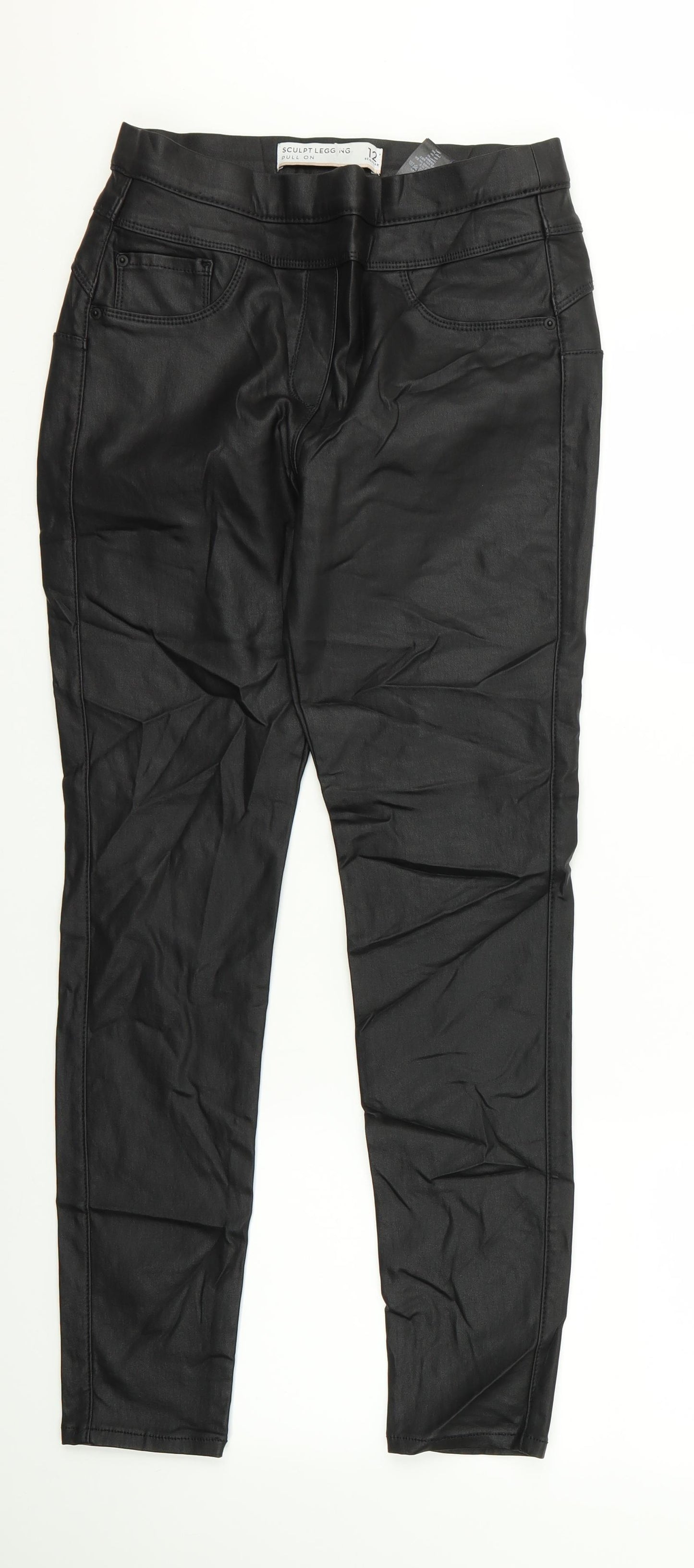 NEXT Womens Black   Trousers  Size 12 L21 in