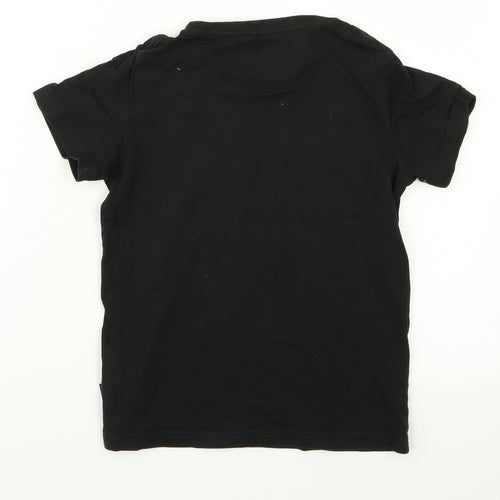 PUMA Boys Black  Rayon Basic T-Shirt Size 7 Years