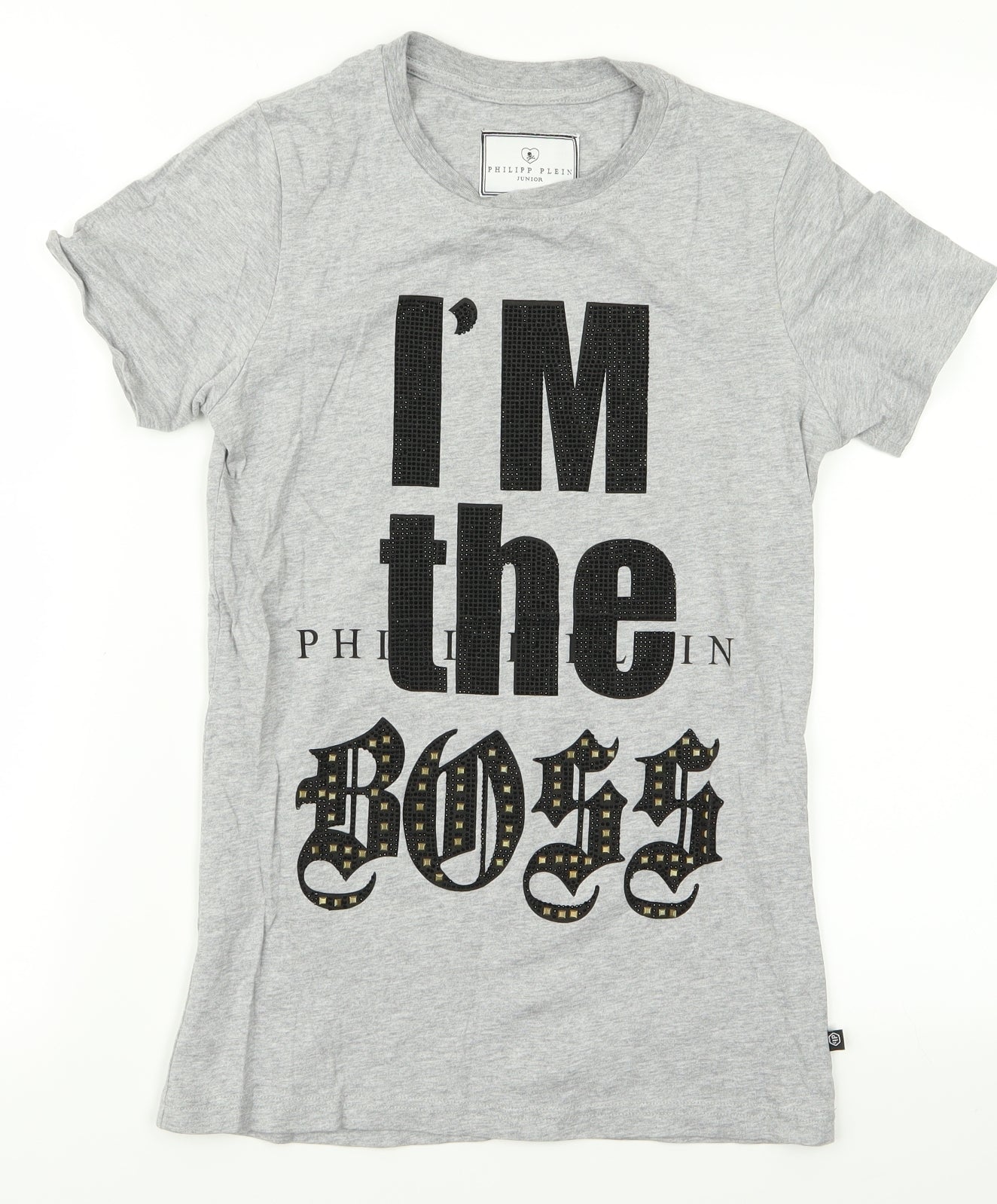 phillip plien Girls Grey   Basic T-Shirt Size M