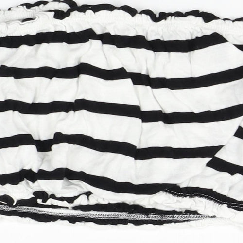 Primark Womens White Striped  Cropped Tank Size S