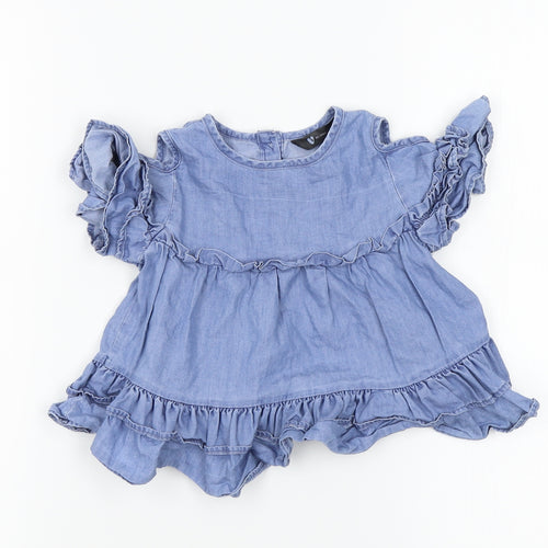 Very Girls Blue   Pinafore/Dungaree Dress  Size 12-18 Months