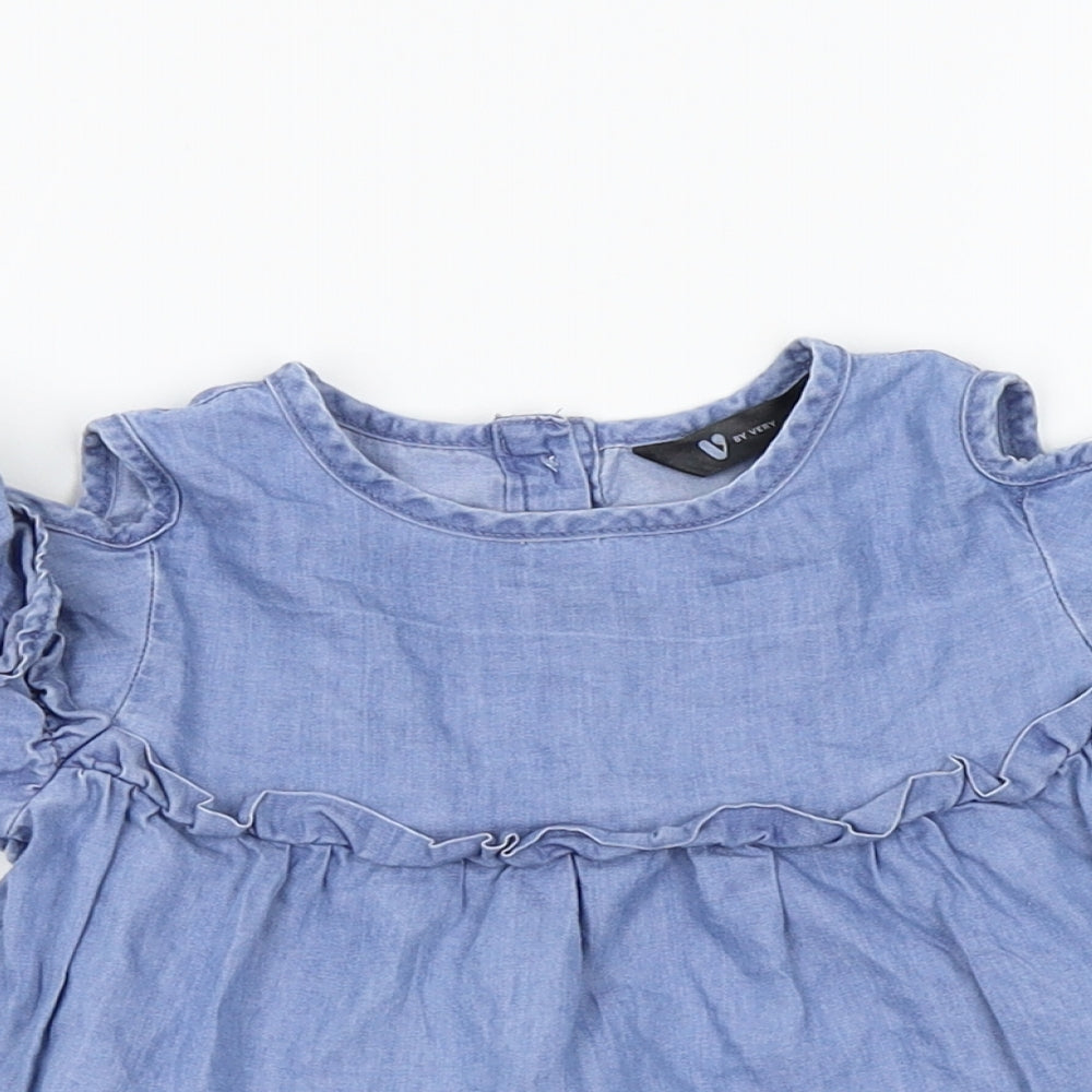 Very Girls Blue   Pinafore/Dungaree Dress  Size 12-18 Months