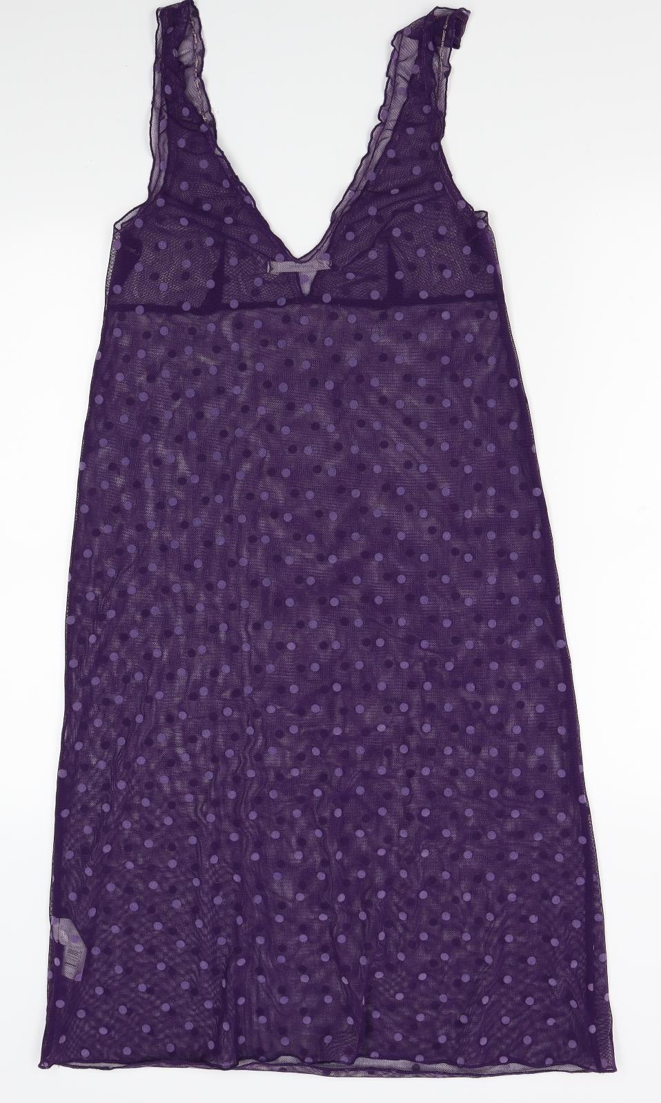 women secret Womens Purple Polka Dot  A-Line  Size M
