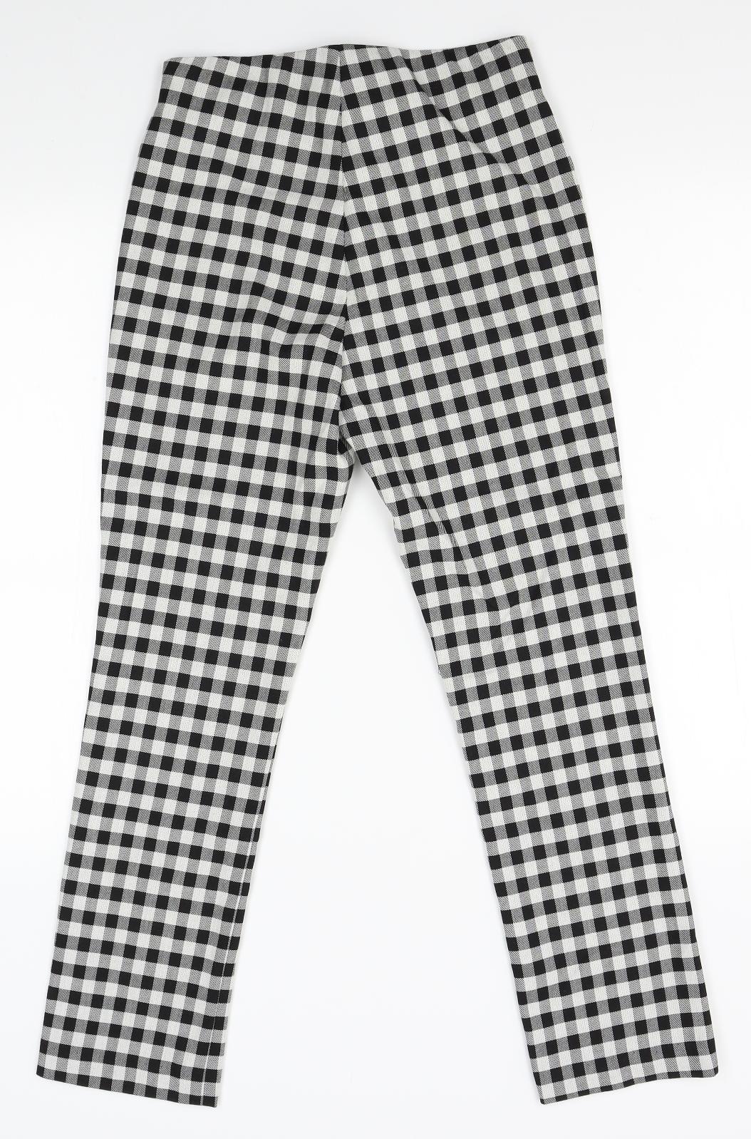 Zara Womens Grey Plaid  Trousers  Size S L26 in