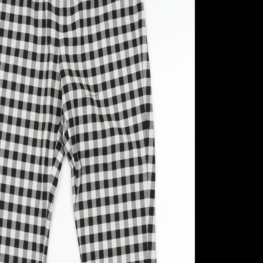 Zara Womens Grey Plaid  Trousers  Size S L26 in