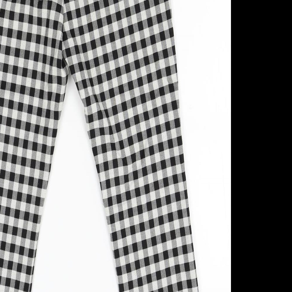 Zara Womens Grey Plaid  Trousers  Size S L26 in