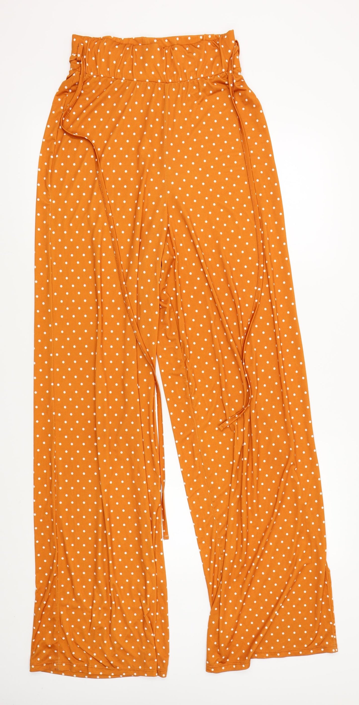 ASOS Womens Orange Polka Dot  Trousers  Size 8 L34 in