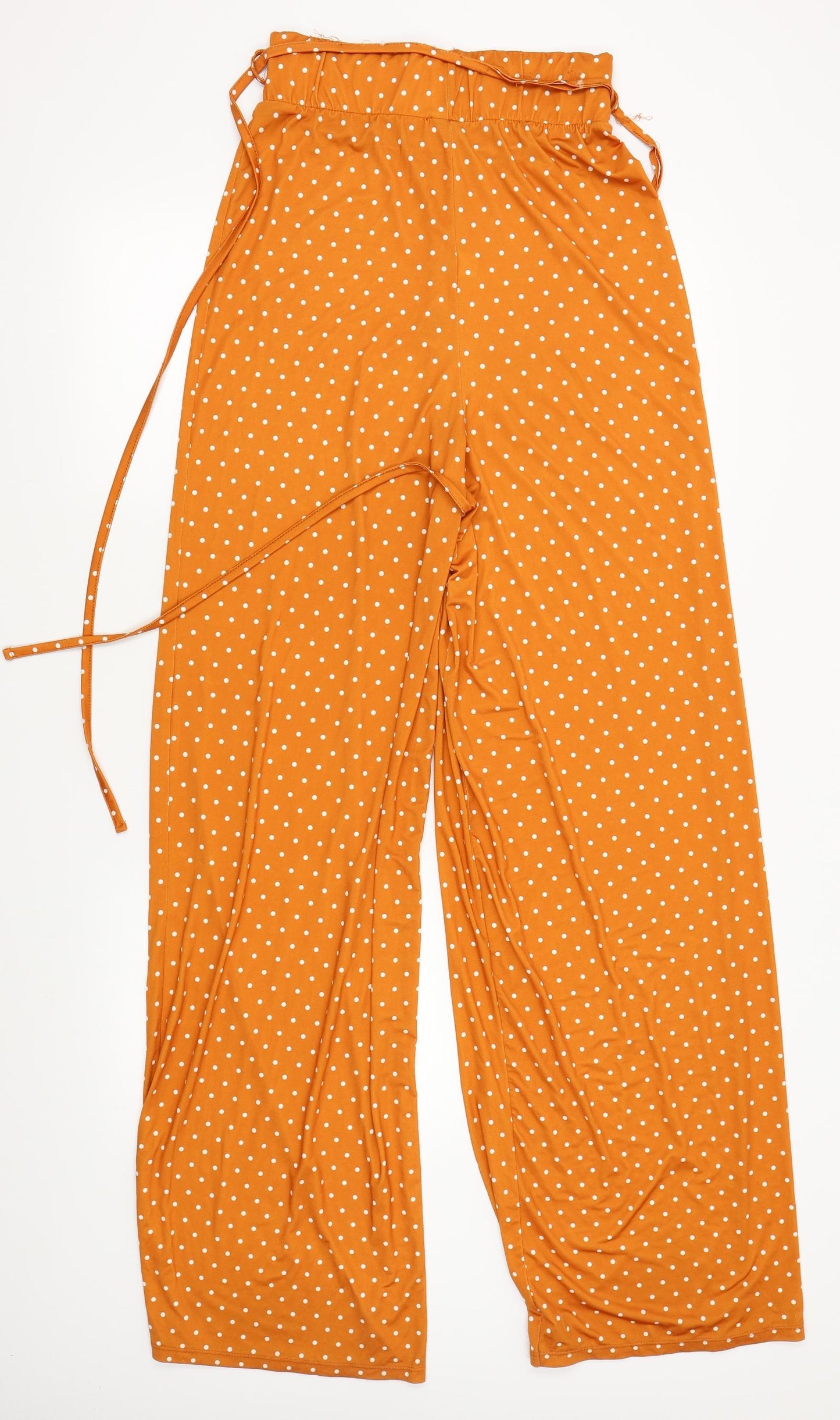 ASOS Womens Orange Polka Dot  Trousers  Size 8 L34 in