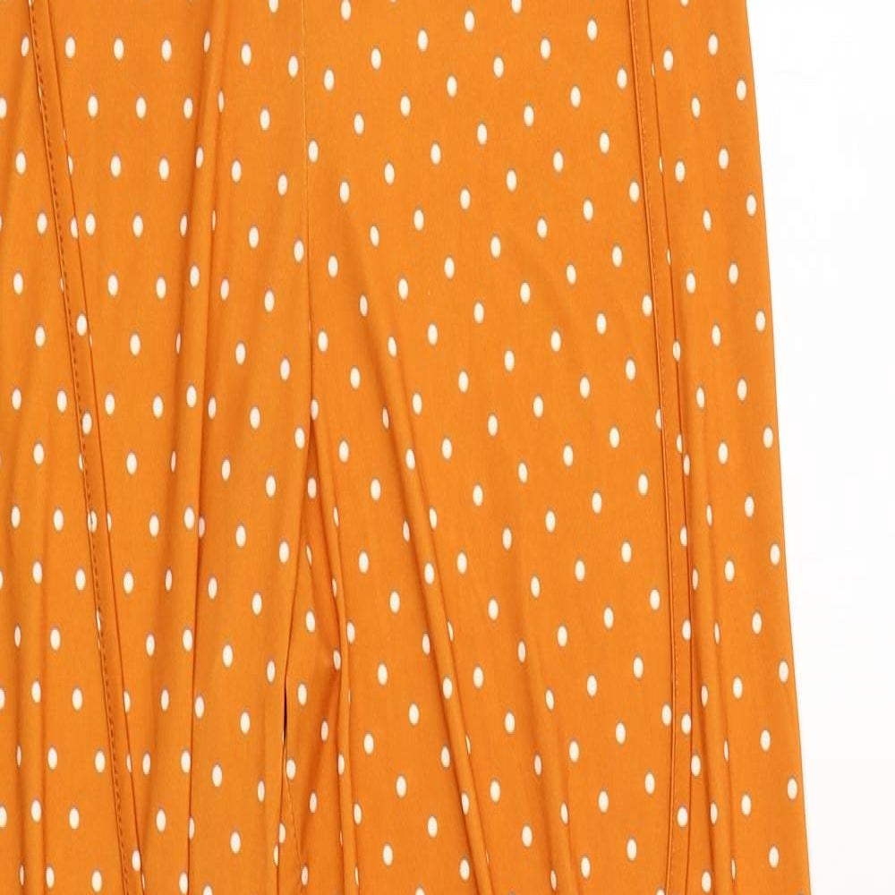 ASOS Womens Orange Polka Dot  Trousers  Size 8 L34 in