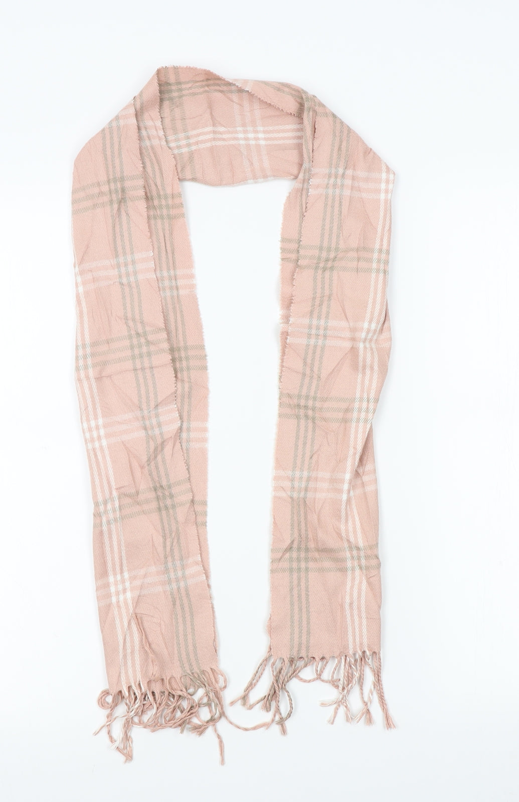 M&Co Womens Pink Plaid   Scarf