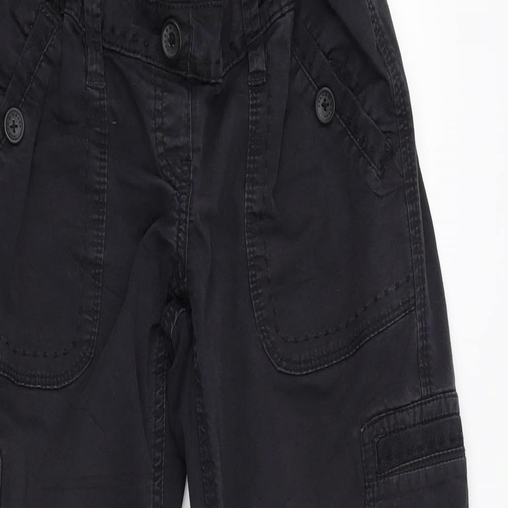 H&M Womens Black   Cargo Trousers Size 12 L31 in