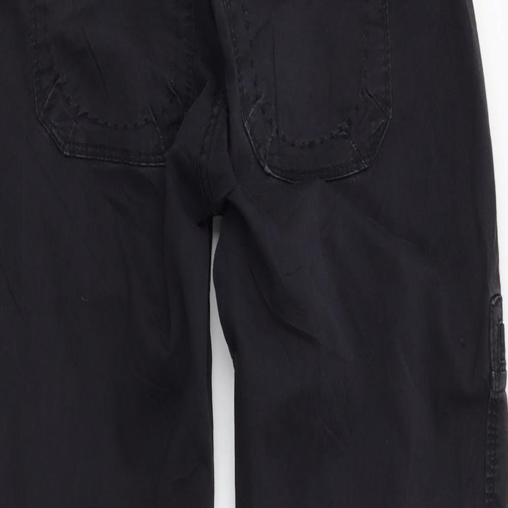 H&M Womens Black   Cargo Trousers Size 12 L31 in