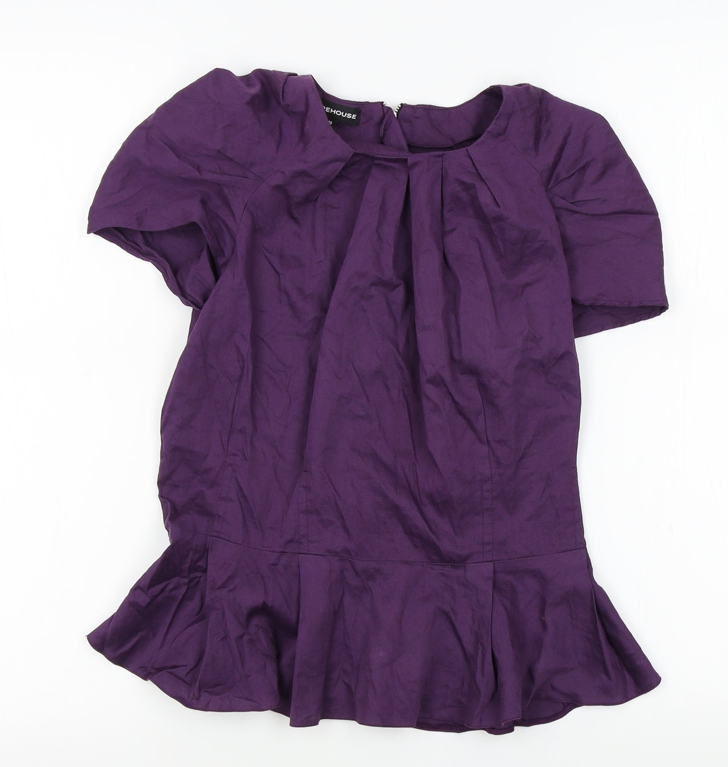 Warehouse Womens Purple   Basic Blouse Size 10