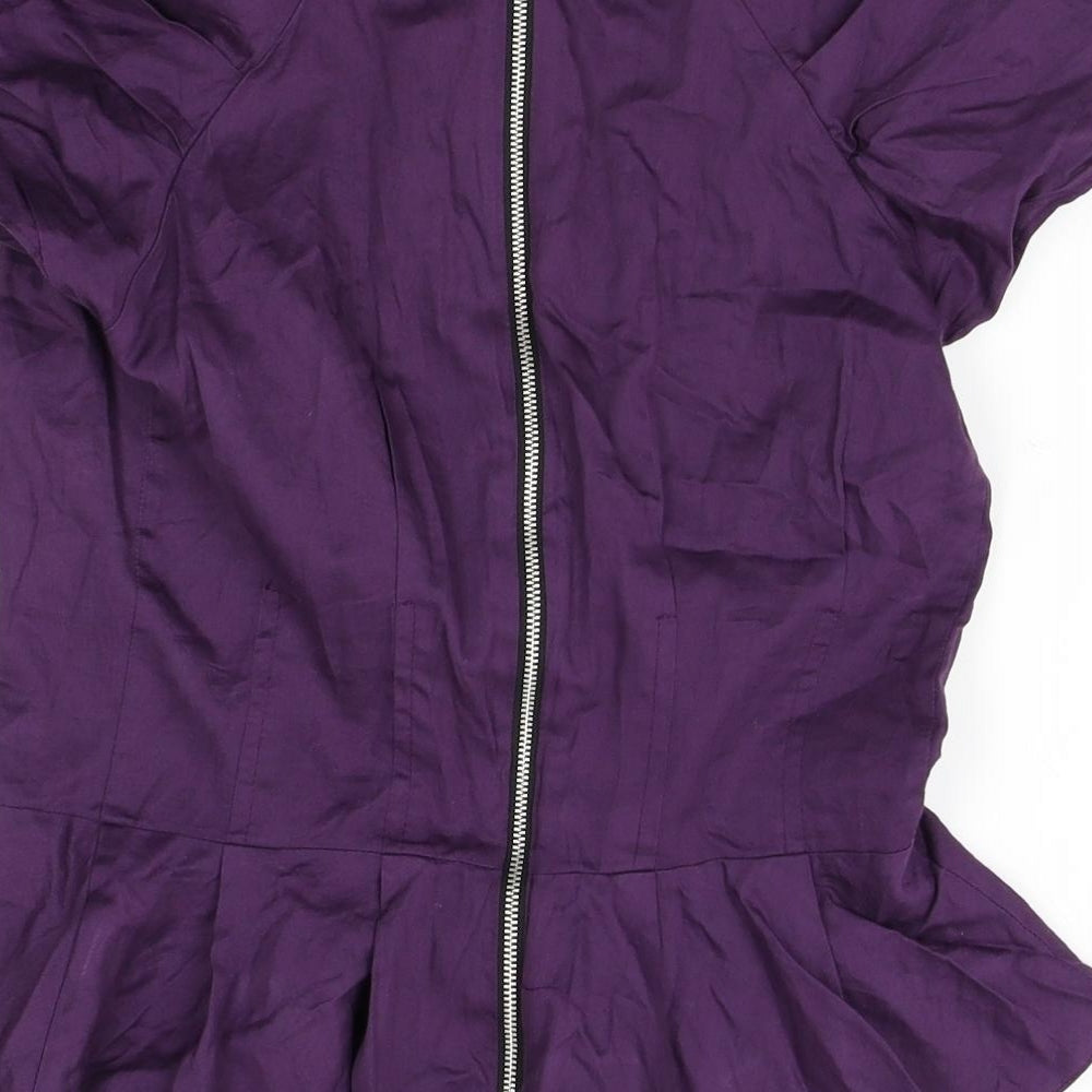 Warehouse Womens Purple   Basic Blouse Size 10