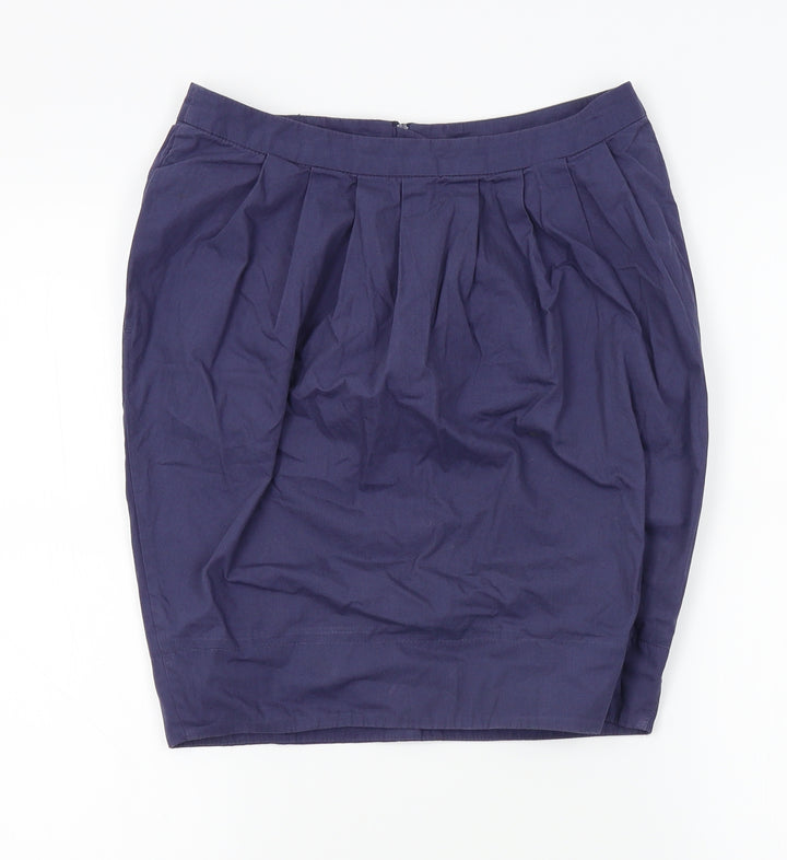 Topshop Womens Blue   Straight & Pencil Skirt Size 8
