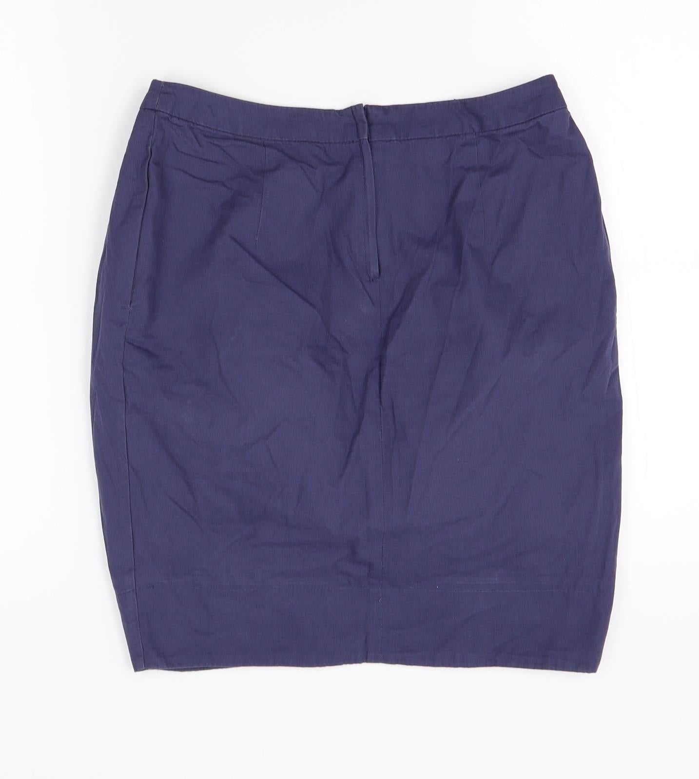 Topshop Womens Blue   Straight & Pencil Skirt Size 8