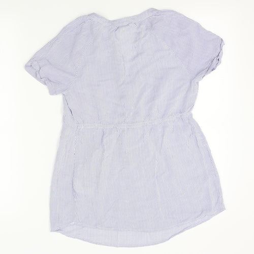 H&M Womens Blue Striped  Basic Blouse Size S