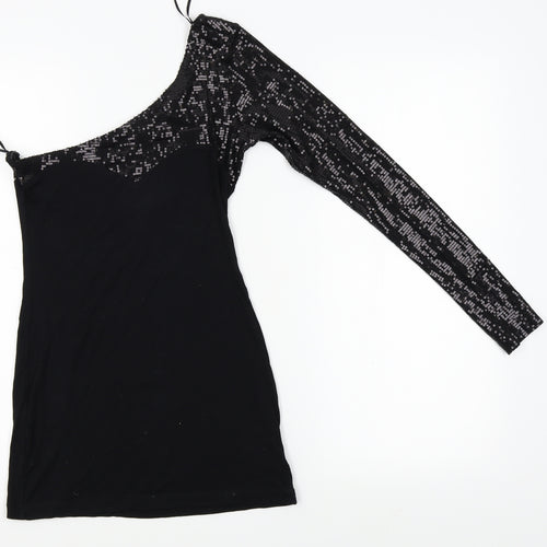ASOS Womens Black   Tunic T-Shirt Size 6