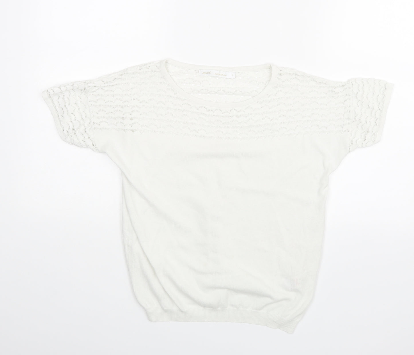 NEXT Womens White  Rayon Basic Blouse Size 6
