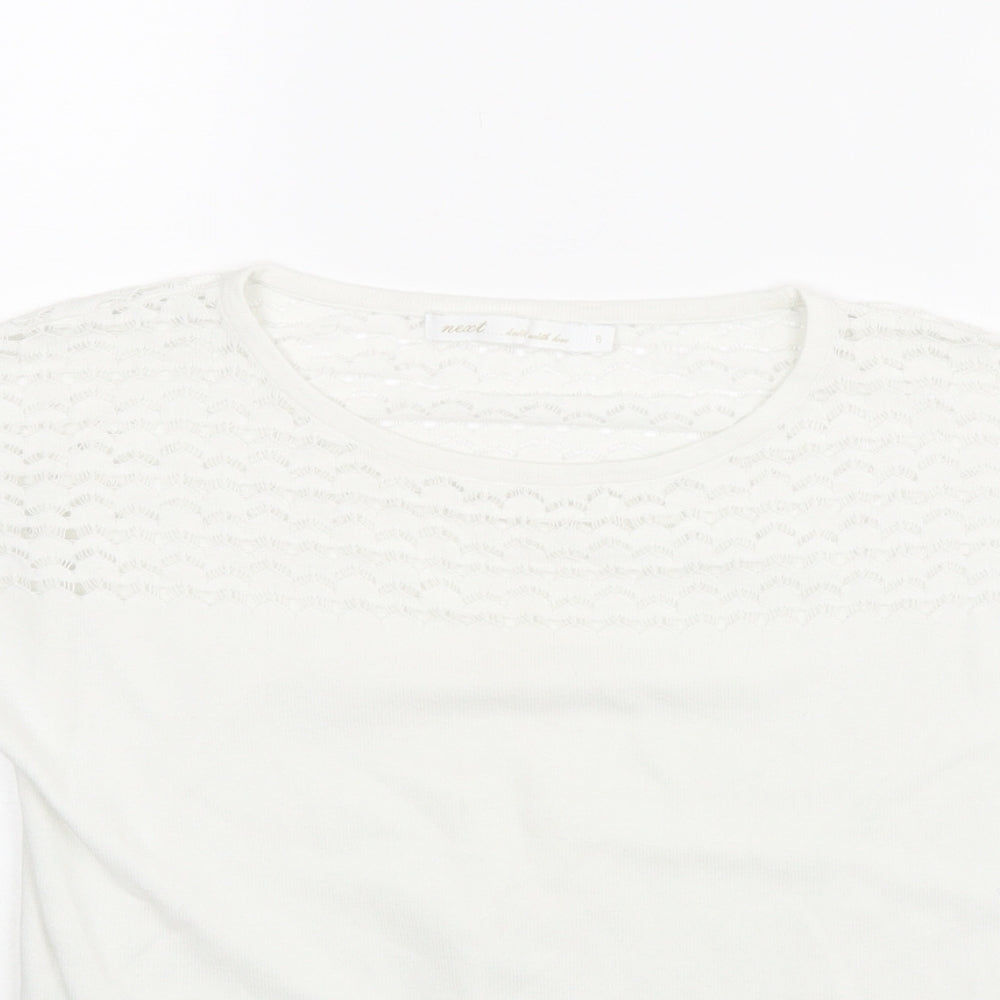 NEXT Womens White  Rayon Basic Blouse Size 6