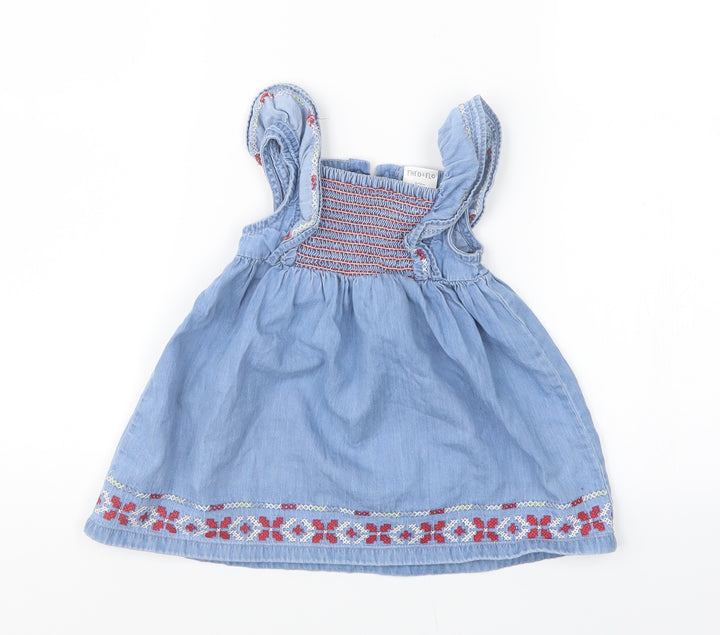 F&F Girls Blue T-Shirt Dress Size 9-12 Months