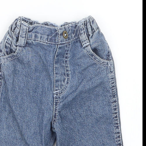 George Boys Blue  Denim Cargo Jeans Size 0-3 Months