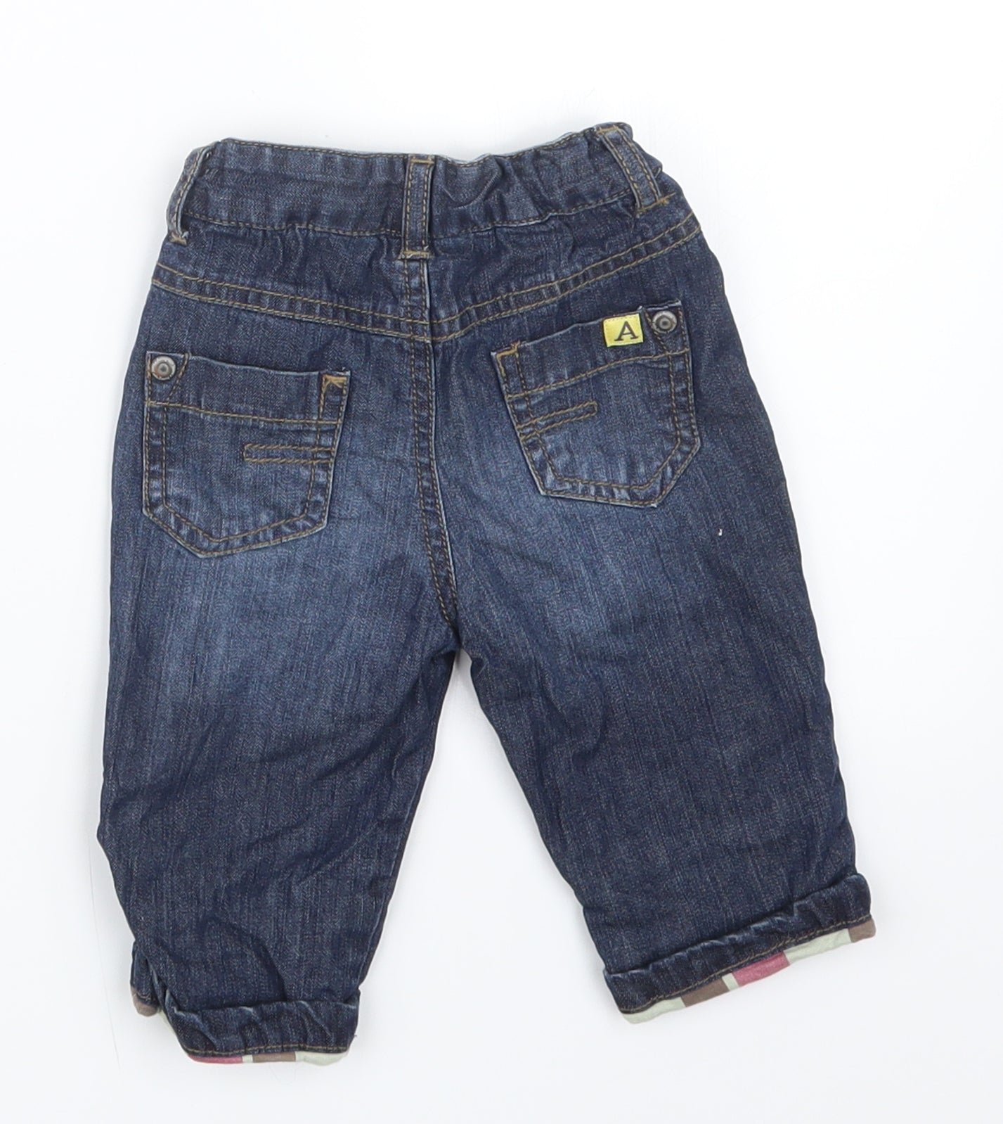 Marks and Spencer Boys Blue  Denim Cargo Jeans Size 0-3 Months
