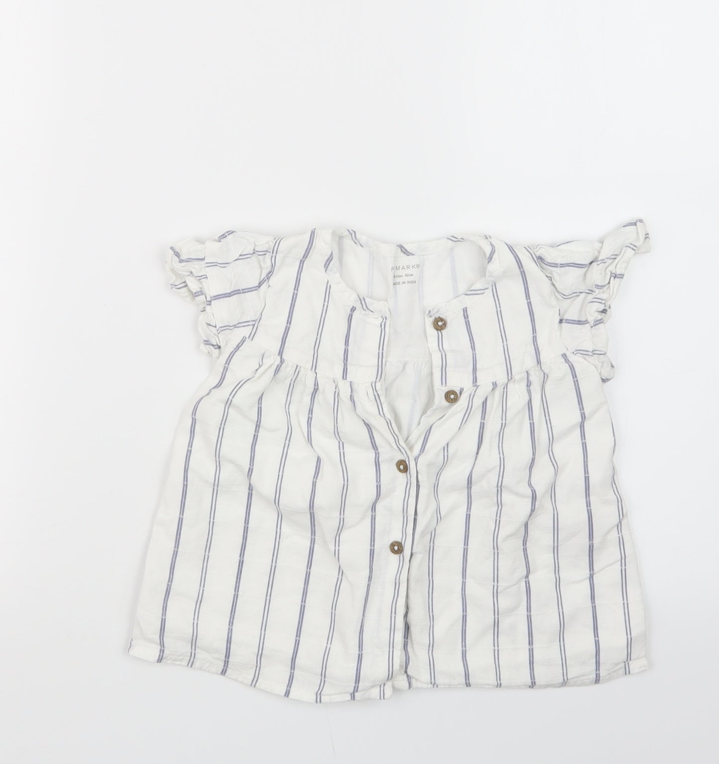 Primark Girls Blue Striped  T-Shirt Dress  Size 18-24 Months