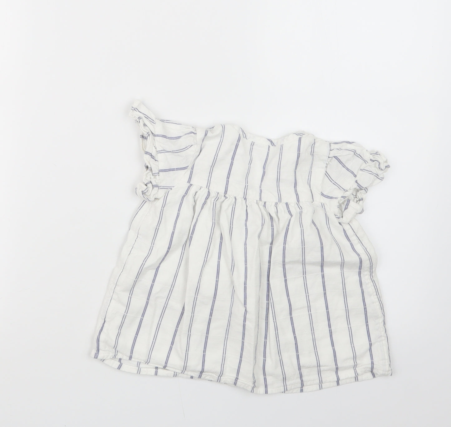Primark Girls Blue Striped  T-Shirt Dress  Size 18-24 Months