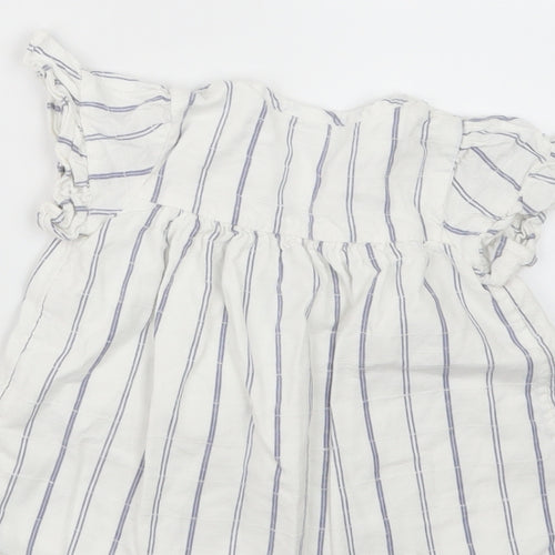Primark Girls Blue Striped  T-Shirt Dress  Size 18-24 Months