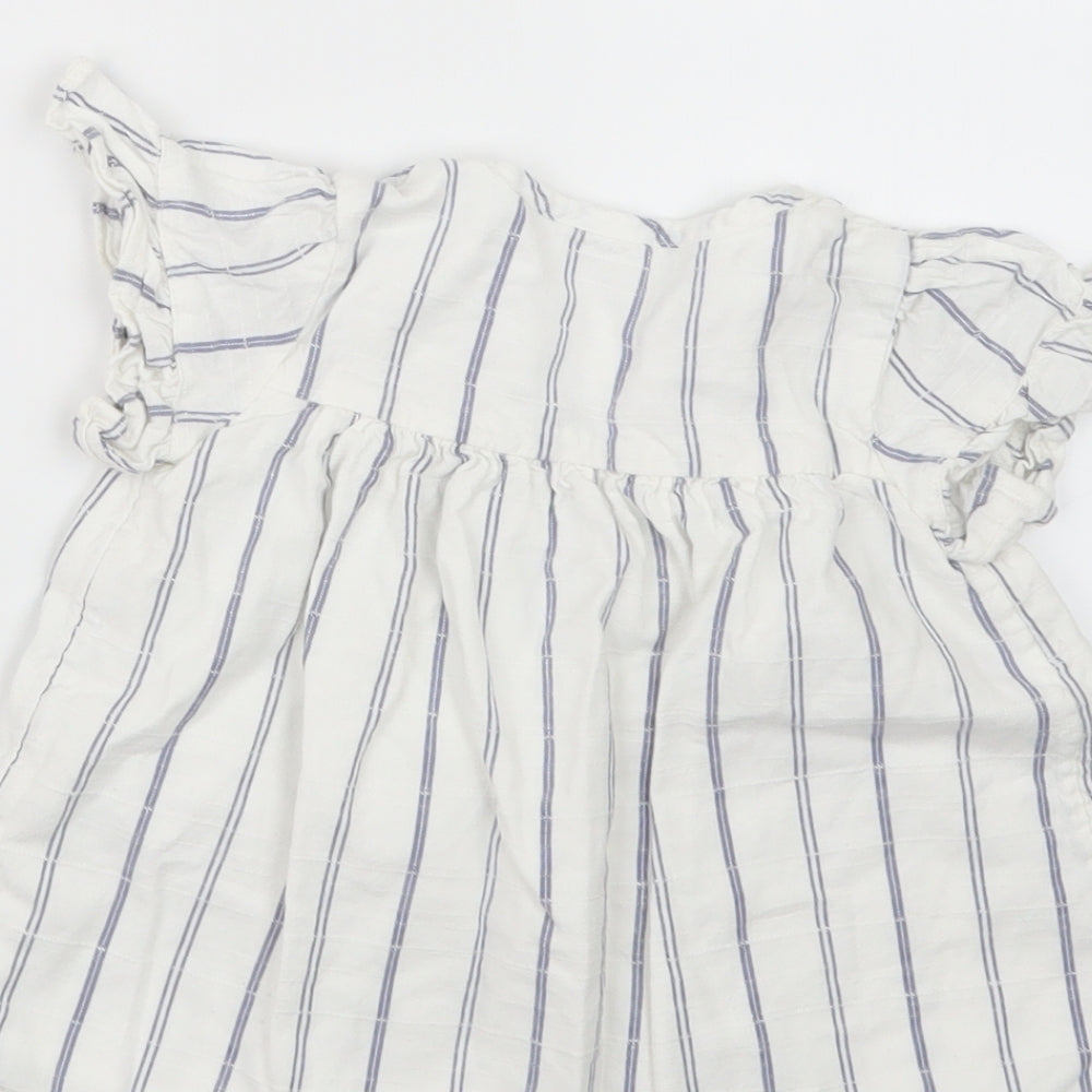 Primark Girls Blue Striped  T-Shirt Dress  Size 18-24 Months