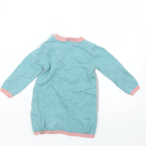 TU Girls Blue  Knit Pullover Jumper Size 6-9 Months