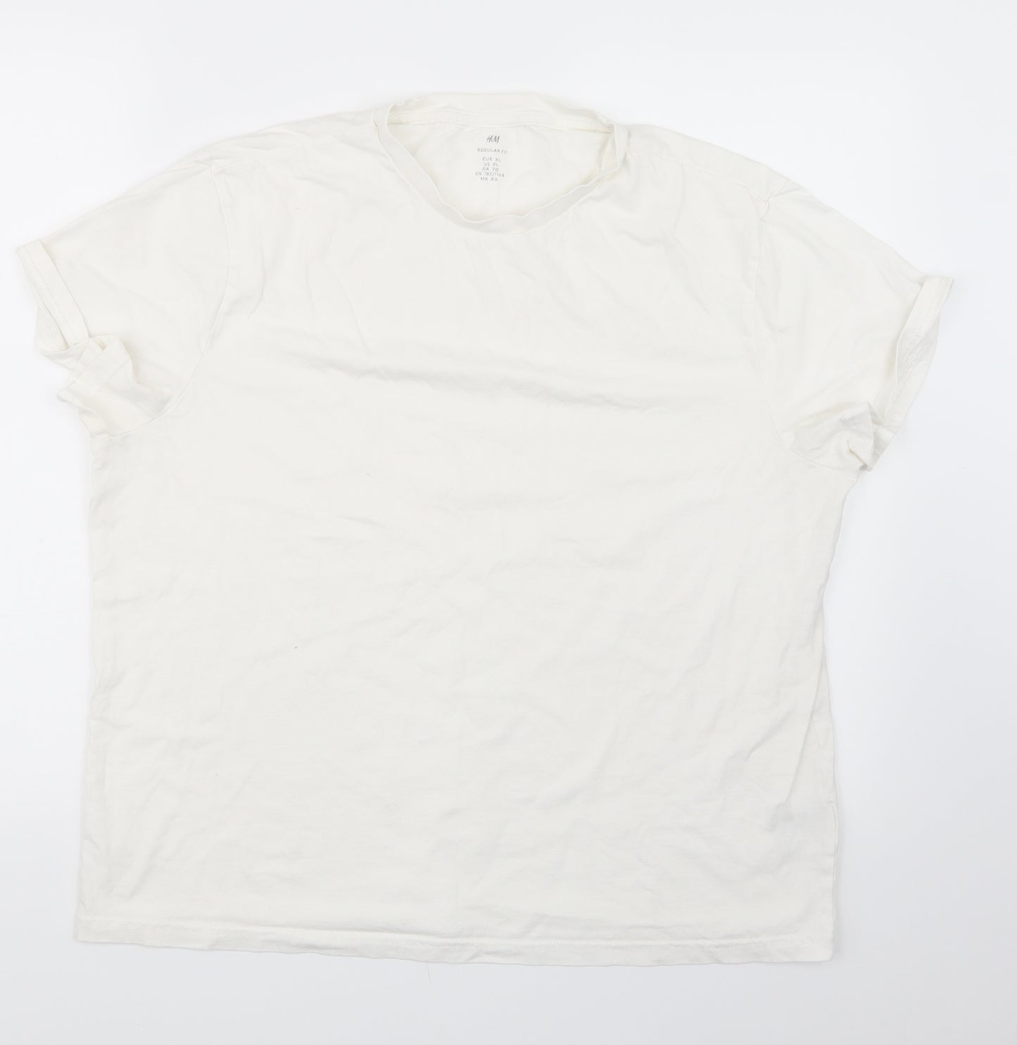 H&M Mens White    T-Shirt Size XL