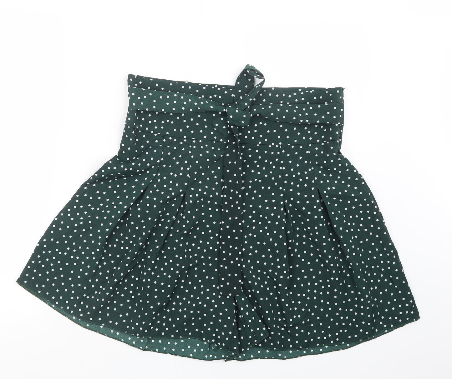 SheIn Womens Green Polka Dot  Boyfriend Shorts Size XL
