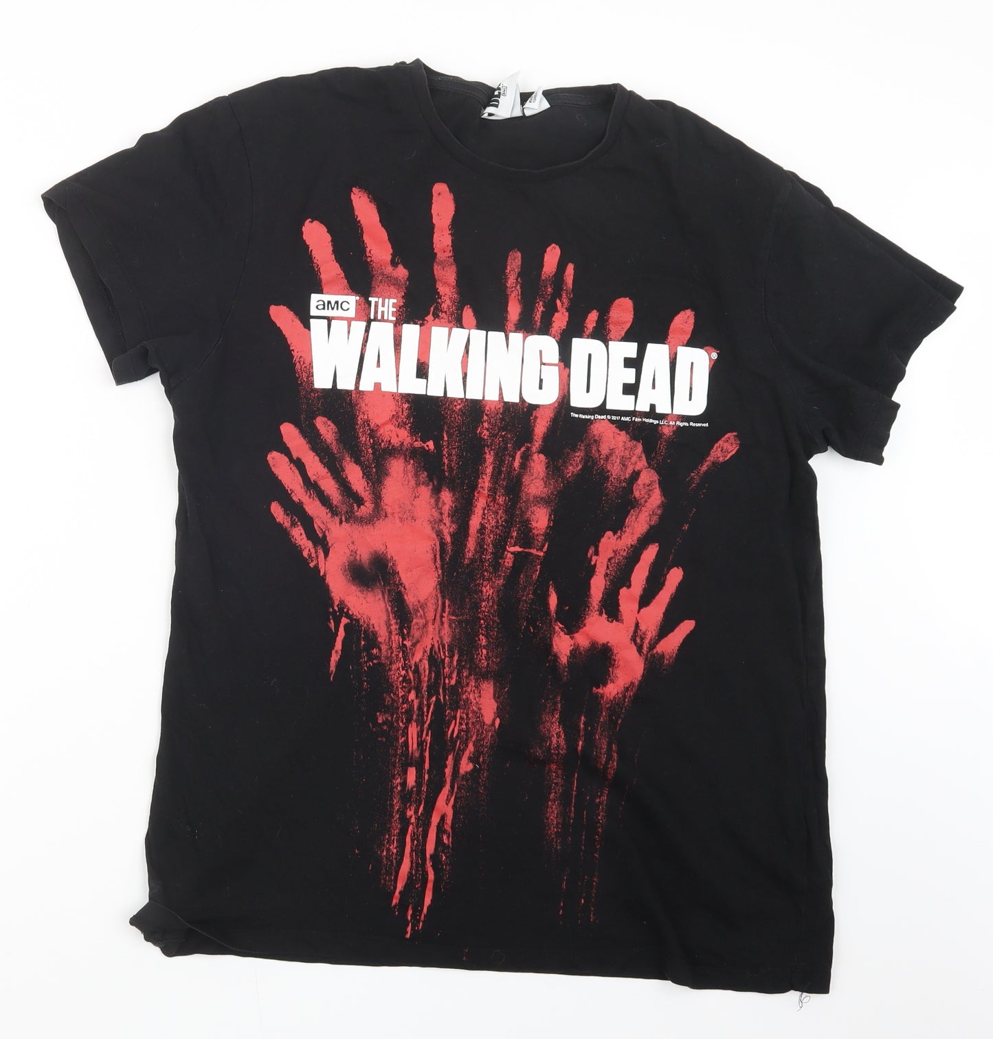 Cedar Wood State Mens Black    T-Shirt Size L  - The Walking Dead