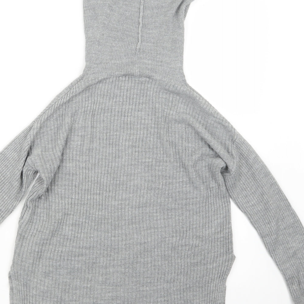 River Island Girls Grey  Knit Pullover Jumper Size 5-6 Years
