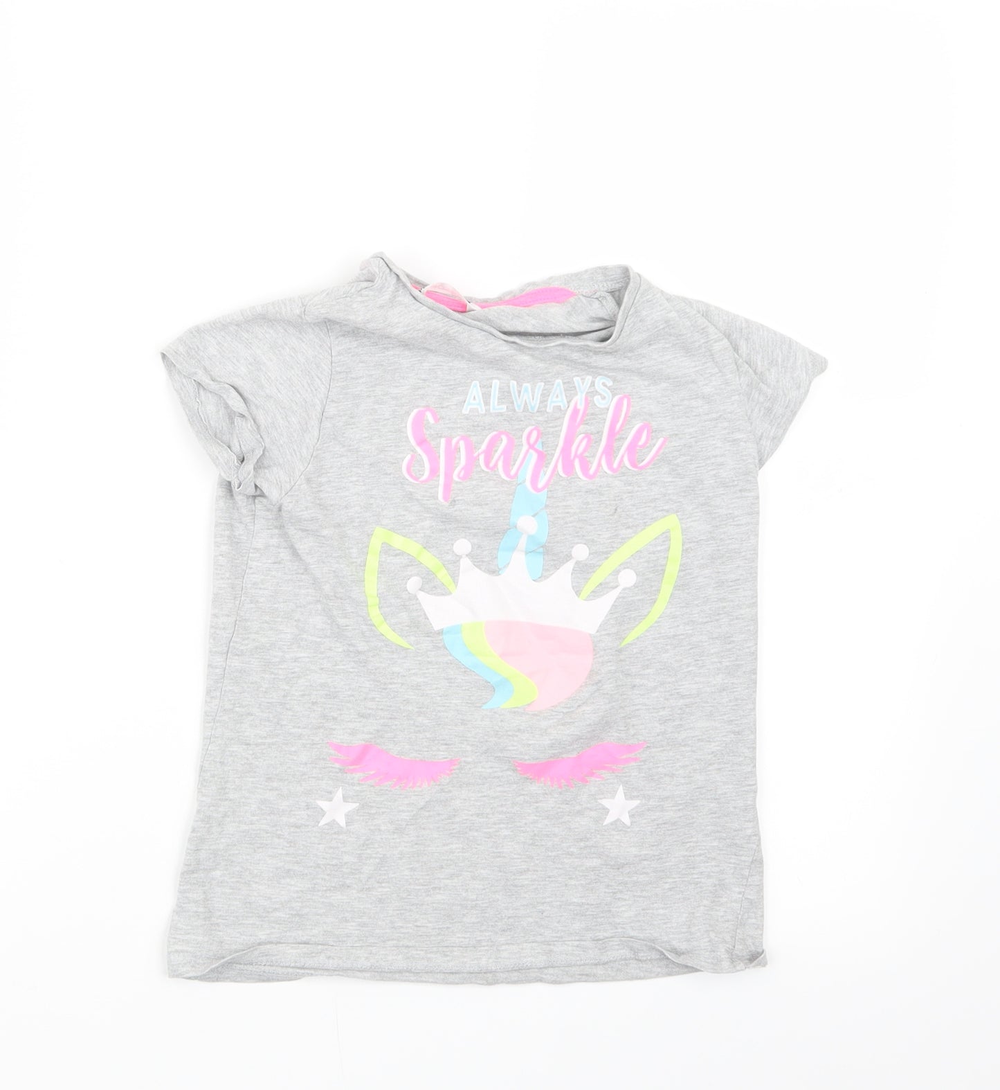 Pep&Co Girls Grey   Basic T-Shirt Size 8-9 Years